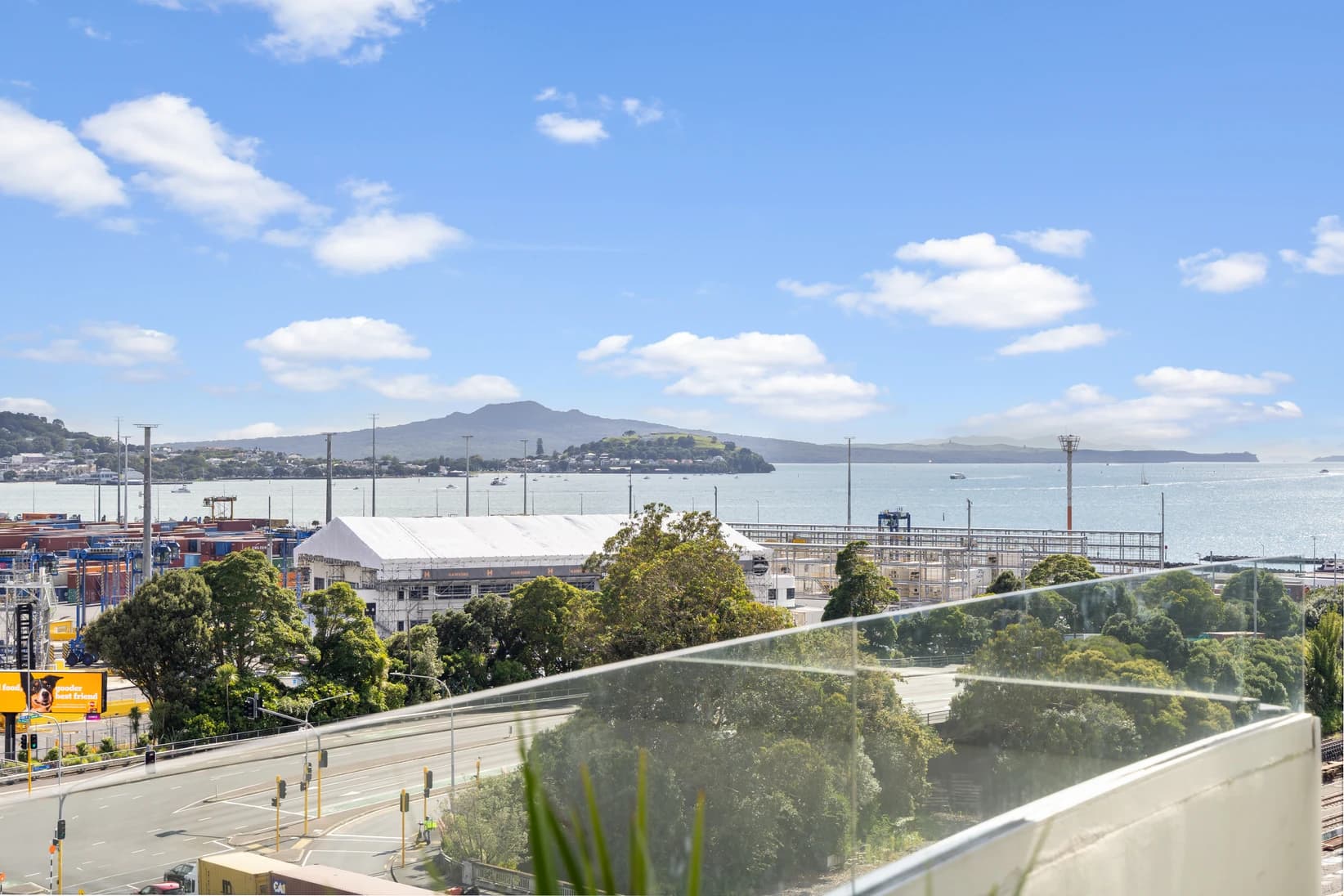Parnell Rose Gardens with Auckland Domain and city skyline in the background